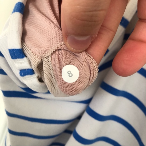 Lululemon Stripped Blue white Power Y tank - Picture 4 of 5